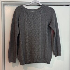 Chinti & Parker Charcoal Cable Knit Sweater